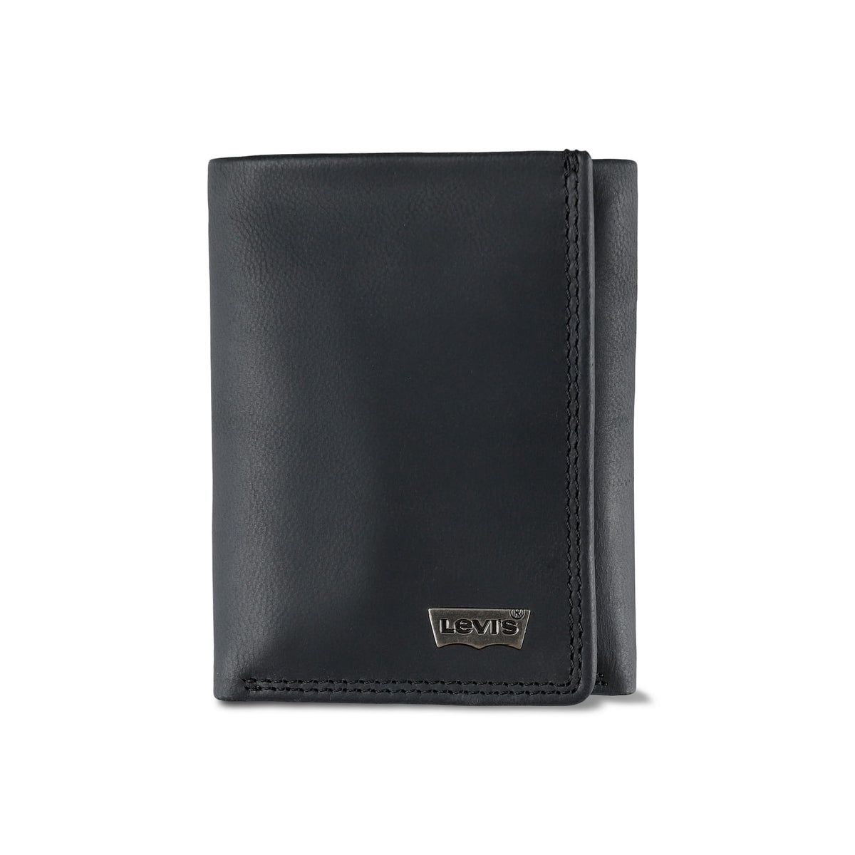 Levi's Men's Trifold Wallet-Sleek and Slim Includes Id Window and Credit Card Holder, Brown Stitch, One Size