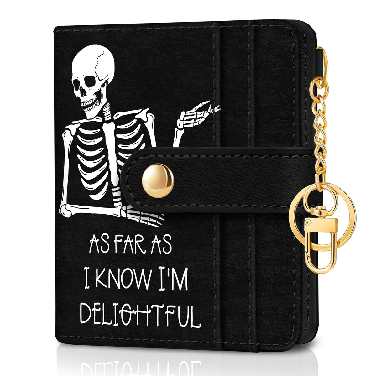 Jogjam Black Cat Floral Rfid Women Wallet, Small Slim Credit Card Holder