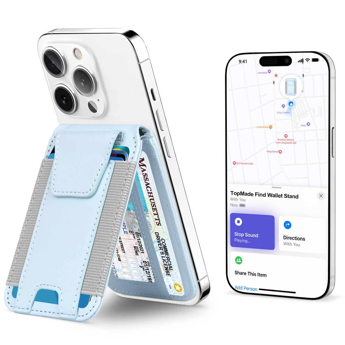 for MagSafe Wallet Works with Apple Find My, Strongest Magnetic Wallet