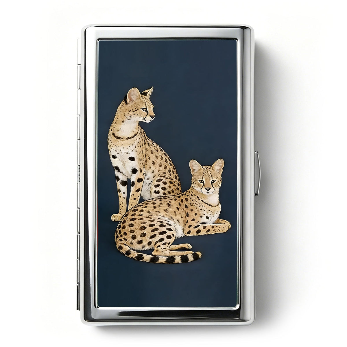 Vintage Art Deco Versatile Card & Cash/Cigarette Holder Case, Slim Metal Wallet for Women Men Credit ID Business Cards (#D)