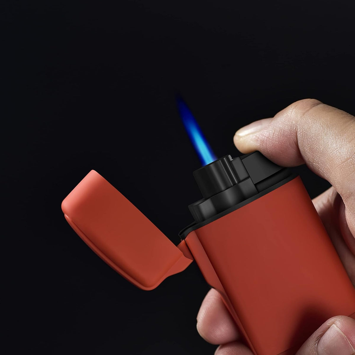 Mini Torch Lighter Windproof Jet Flame Butane Refillable Pocket Lighter for Candles, Outdoor, Camping, Fireplaces, Gas Stove, BBQ & Survival Gear, Pack 1, Black Color (Butane not Included)