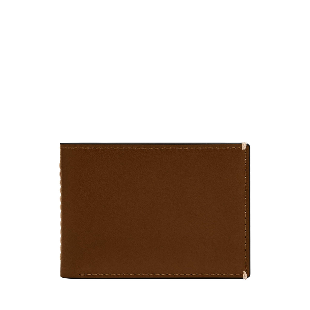 Fossil Men's Derrick Leather Slim Wallet for Men, Minimalist Magnetic Money Clip Bifold Front Pocket Wallet, Brown