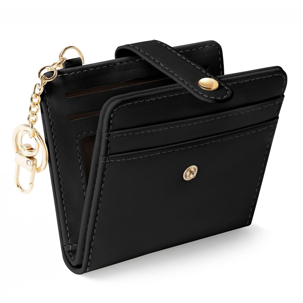 Jogjam Black Cat Floral Rfid Women Wallet, Small Slim Credit Card Holder