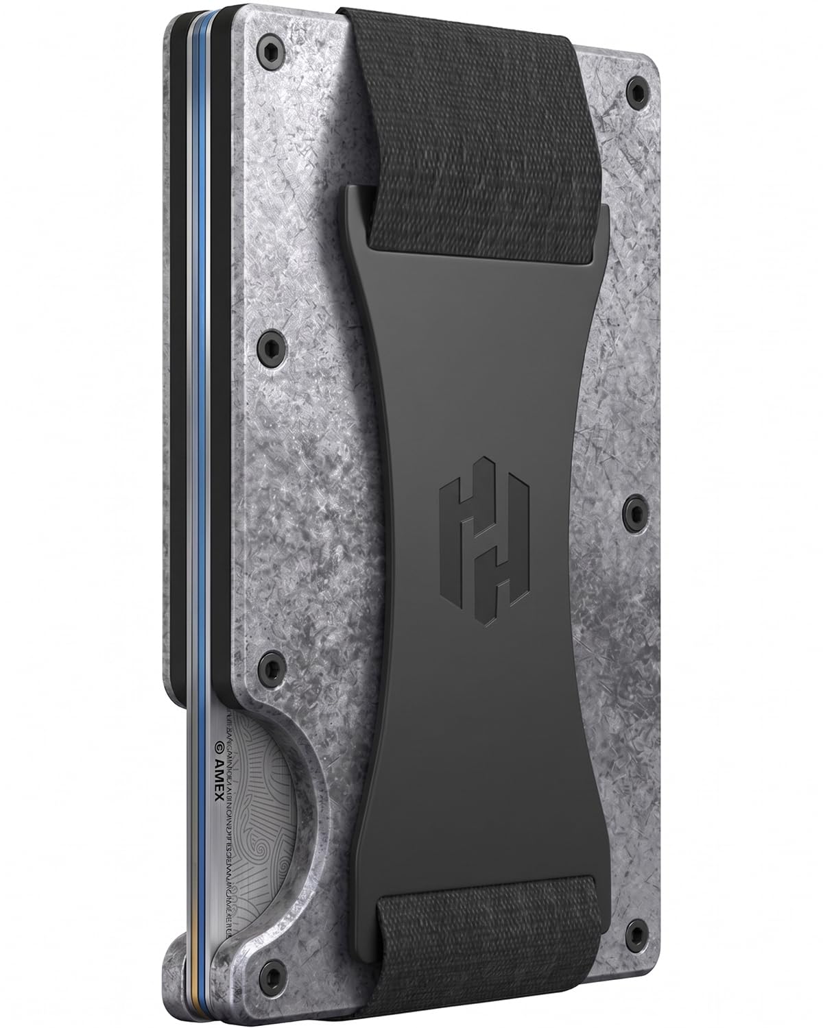 Hayvenhurst Wallet for Men - Slim RFID Blocking Metal Wallet with Money Clip, Minimalist Front Pocket Credit Card Holder, Small Mens Wallet