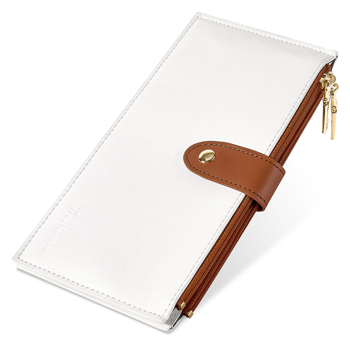 Travelambo RFID Wallet Women Large Size Bifold Multi Card Wallet Case with Zipper Pocke Credit Card Holder for Women