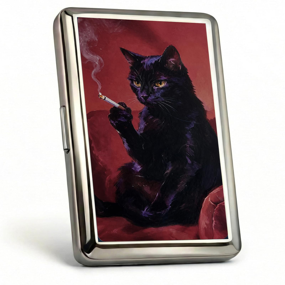 Vintage - Style Versatile Card & Cash Case Art Deco Design Metal Wallet with RFID and Holds King Size / 100s Women and Men Easy Snap Business Card Box for Credit Cards Cash Id Business Cards.