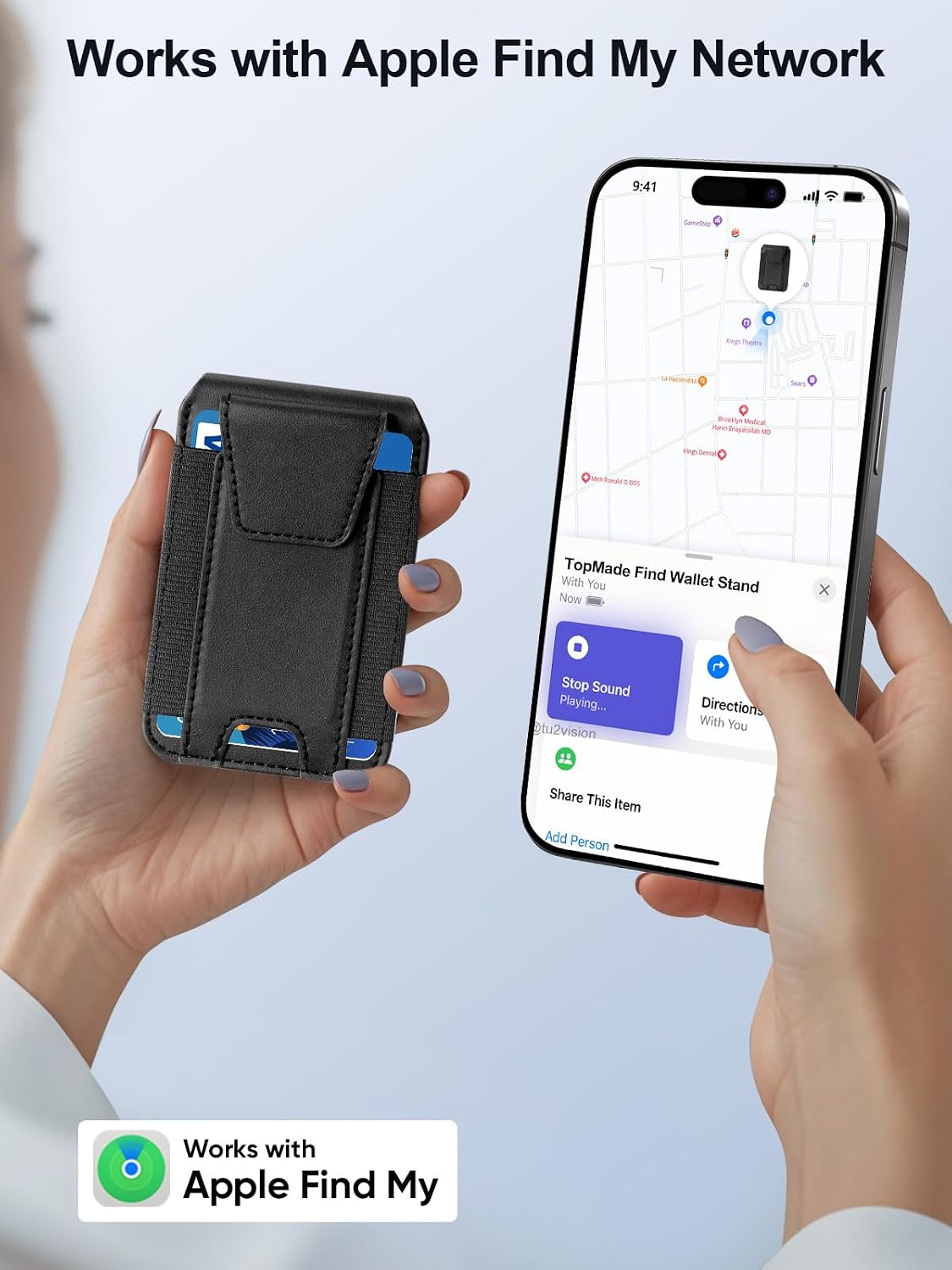 for MagSafe Wallet Works with Apple Find My, Strongest Magnetic Wallet