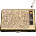 Metal Vintage Cigarette Case Hold 85mm Cigarette Case with Electric Lighter