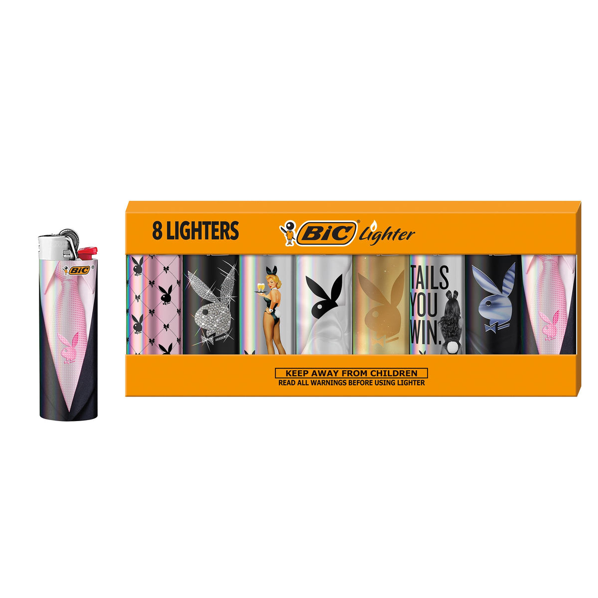 BIC Maxi Pocket Lighter, Neon Series, 8 Count Pack for Candles, Firepits