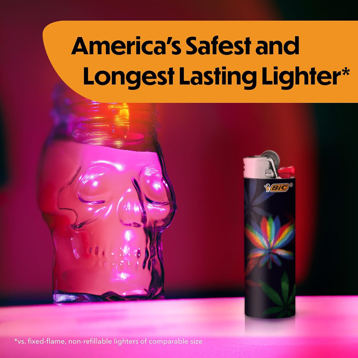 BIC Maxi Special Edition Pocket Lighters, Safe and Reliable, 8-Pack