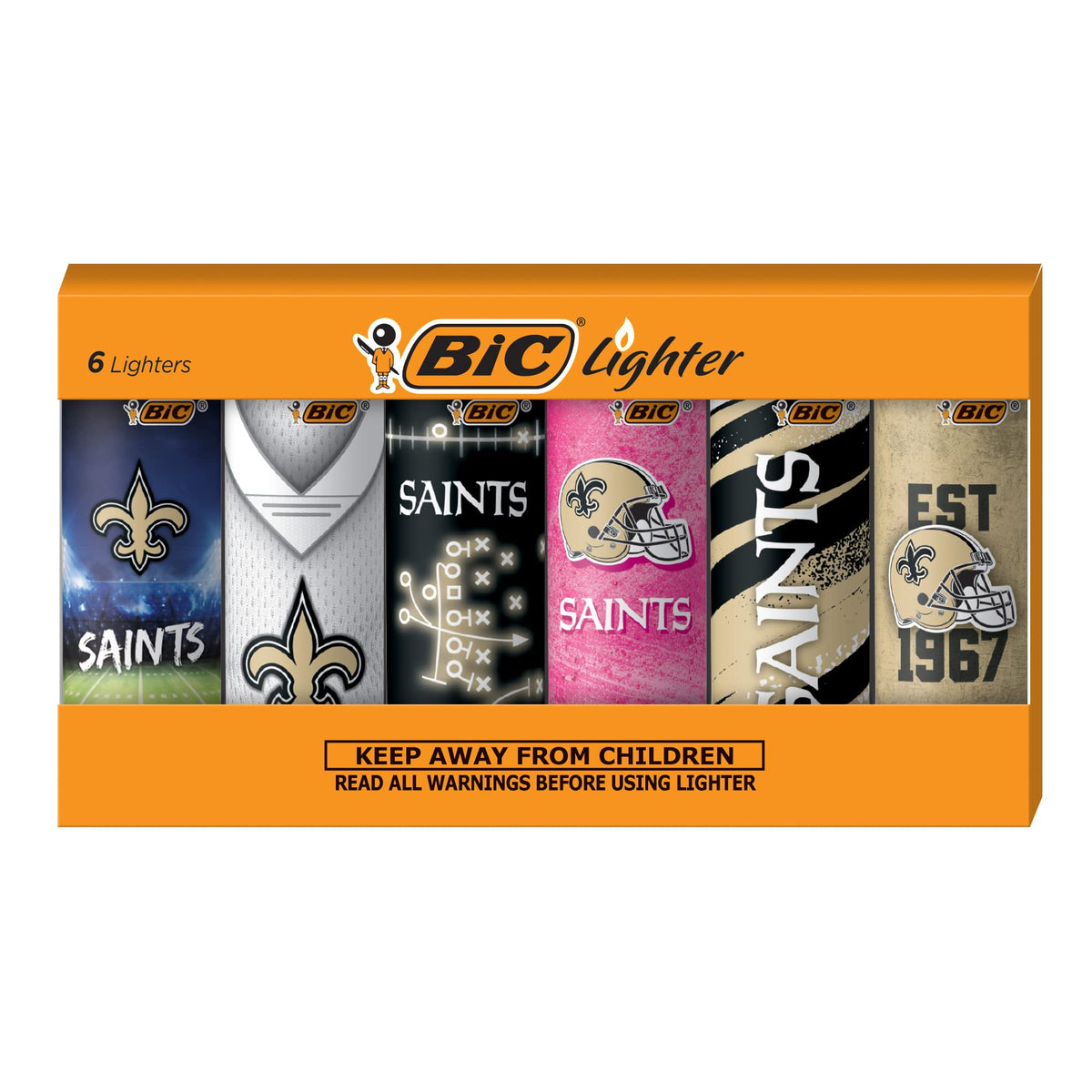BIC Special Edition Champions Series Maxi Pocket Lighters, Assorted, 6-Pack