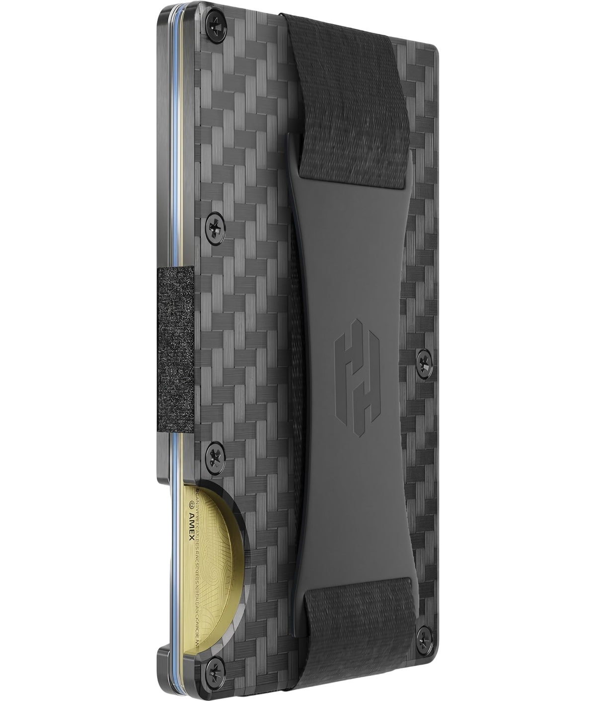 Hayvenhurst Wallet for Men - Slim RFID Blocking Metal Wallet with Money Clip, Minimalist Front Pocket Credit Card Holder, Small Mens Wallet