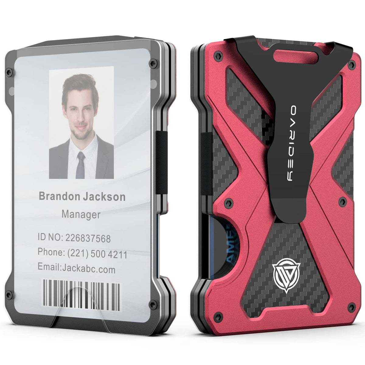 Oaridey Minimalist Wallet for Men with Clear ID Card Holder, RFID Blocking