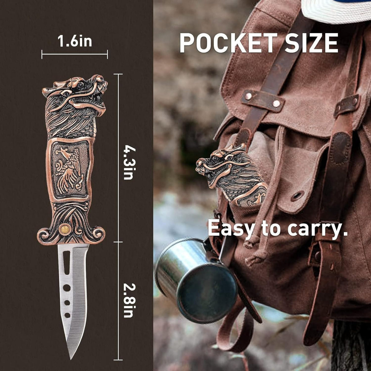 Lighter, Windproof Dragon Gas Lighter, Cool Design for Gift, Exquisite Packaging, Refillable Butane Lighters, Suitable for Festivals, Birthdays, Gifts for Men (Tap)