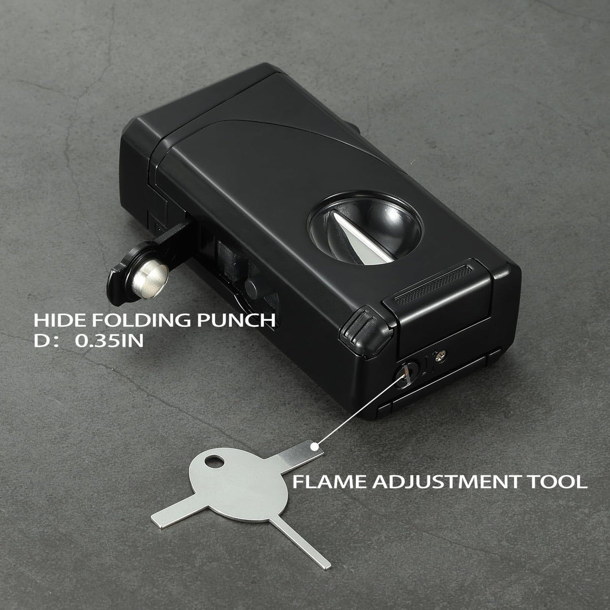All in One Triple Jet Flame Butane Torch Lighter. Black(Sold Without Gas)