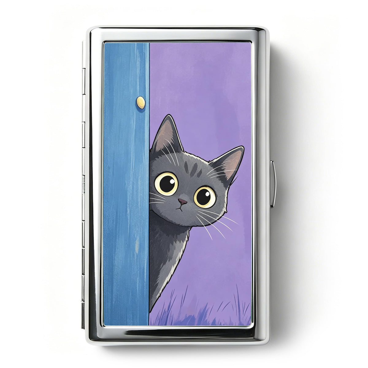 Vintage Art Deco Versatile Card & Cash/Cigarette Holder Case, Slim Metal Wallet for Women Men Credit ID Business Cards (#E)