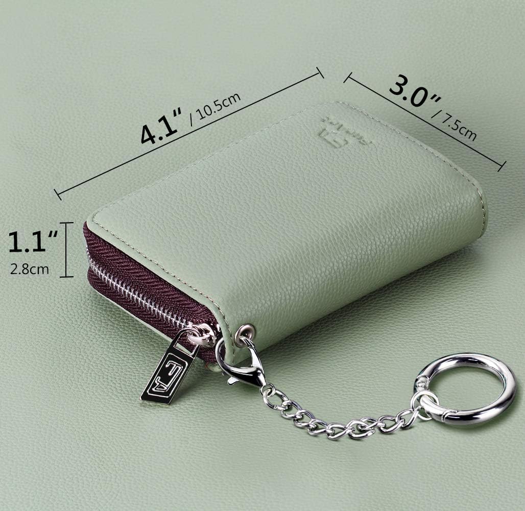 FurArt Zipper Wallet Women RFID Credit Card Holder keychain Wallet