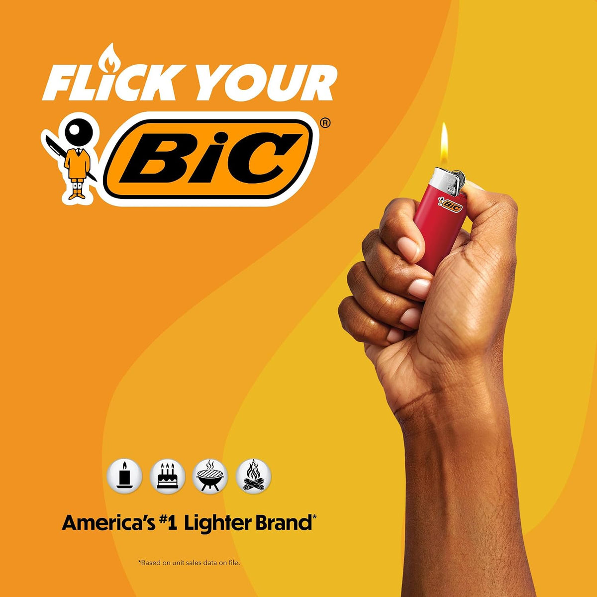 BIC Maxi Pocket Lighter, Special Edition Spooky Series, Halloween-Inspired Designs, Set of 8 Lighters