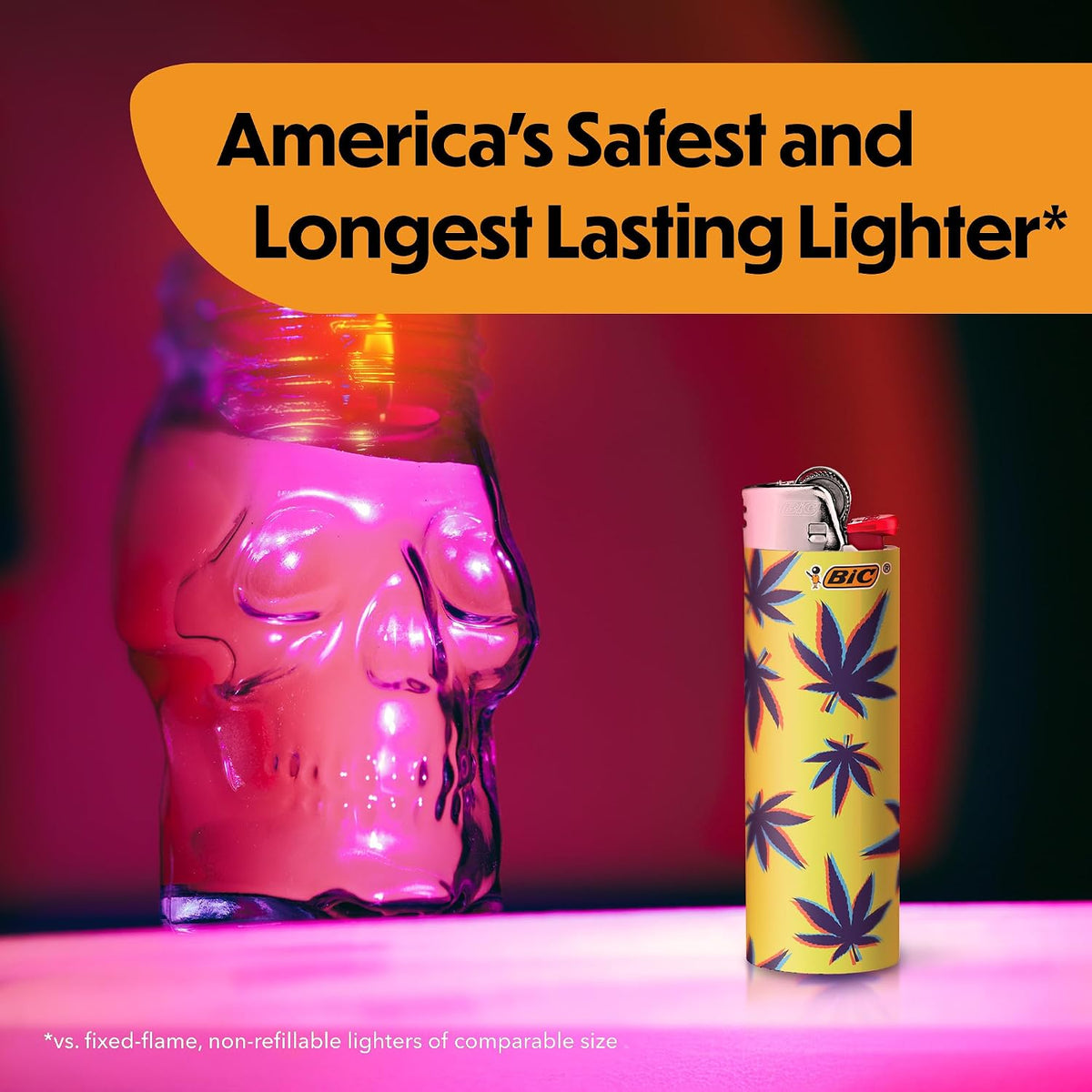 BIC Maxi Pocket Lighter, Special Edition Counterculture Series, 8 Count