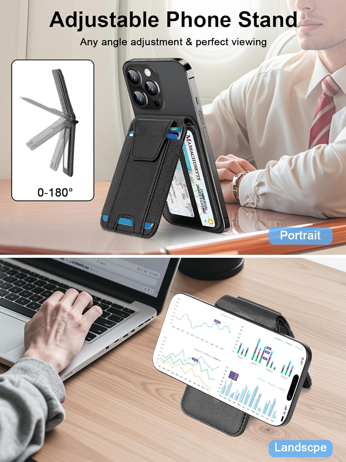 for MagSafe Wallet Works with Apple Find My, Strongest Magnetic Wallet