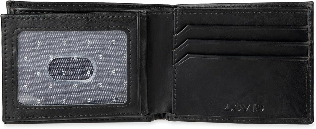 Levi's Men's RFID Extra Capacity Slim Bifold Wallet with Multiple Card Slots