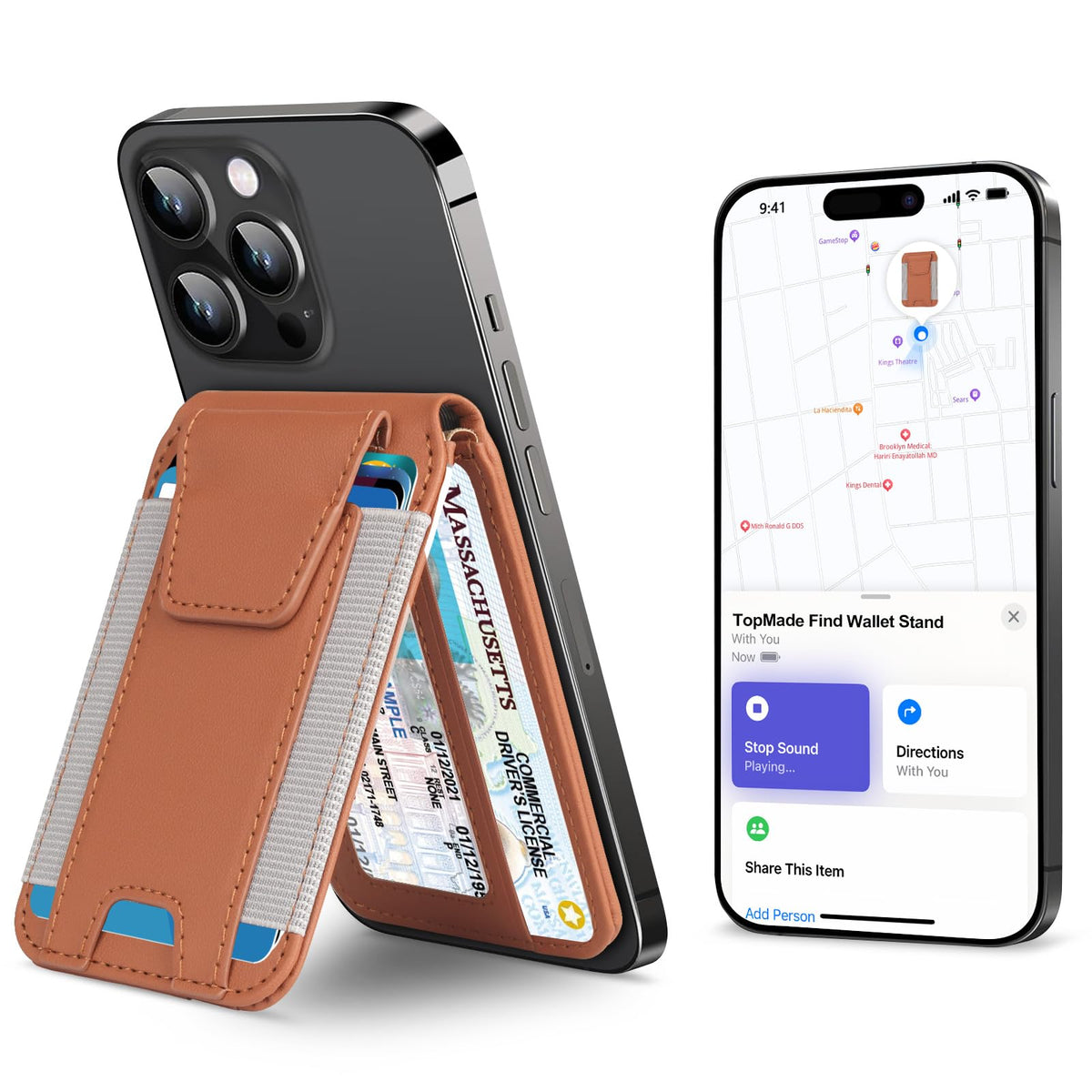 for MagSafe Wallet Works with Apple Find My, Strongest Magnetic Wallet
