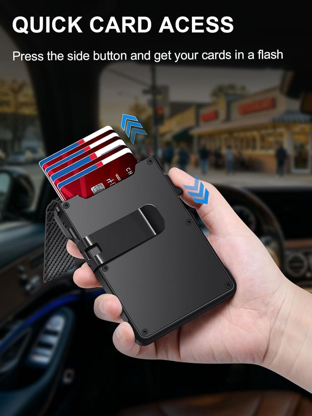 Wallet for Men RFID Blocking Wallet for 10-12 Cards Slim Minimalist Wallet