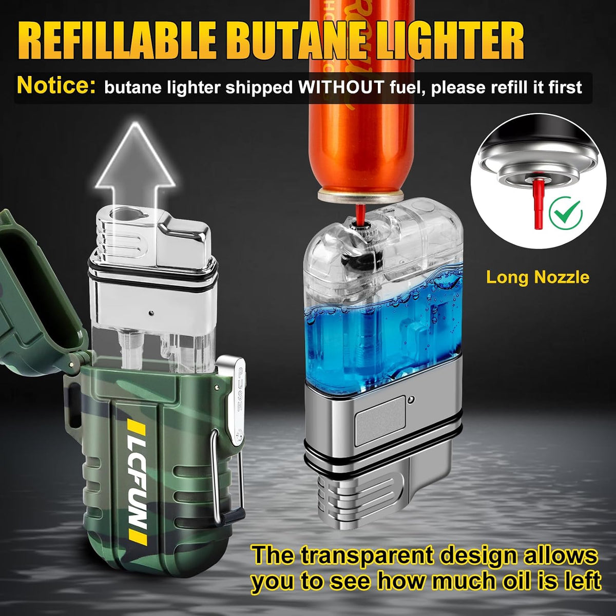 Electric Plasma Lighter, Torch Lighter, 2 Pack Outdoor Waterproof Matches