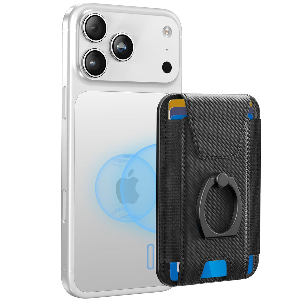 for Magsafe Wallet with Grip, 6-Card Holder; Stronger Magnetic Phone Wallet