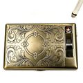 Metal Vintage Cigarette Case Holder 85mm Cigarette with Electric Lighter