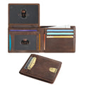 VATAN Wallet for Men Slim RFID Blocking Leather Credit Card Holder Wallet for 15 Cards, Bifold Minimalist Thin Wallet with 2 ID Windows & Cash Slot, With Gift Box (Carbon Fiber Black)