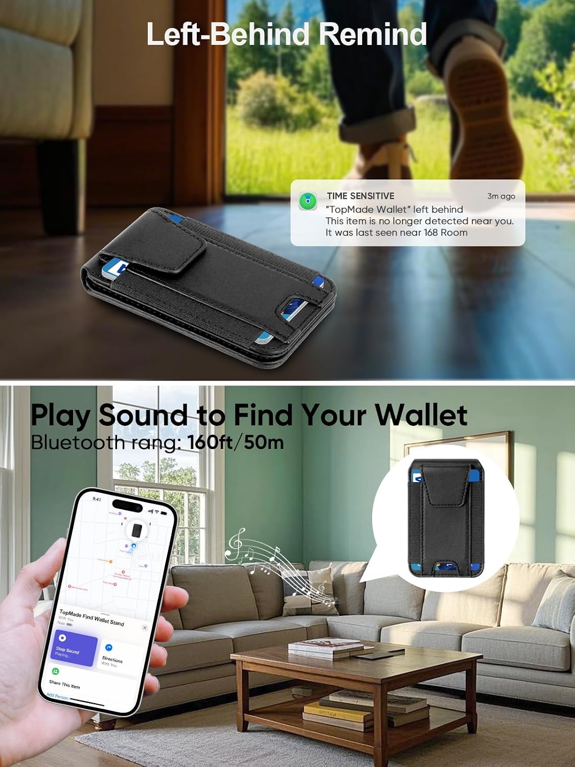 for MagSafe Wallet Works with Apple Find My, Strongest Magnetic Wallet