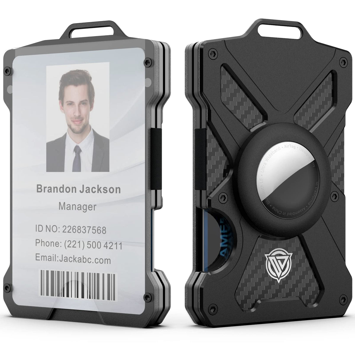 Oaridey Minimalist Wallet for Men with Clear ID Card Holder, RFID Blocking