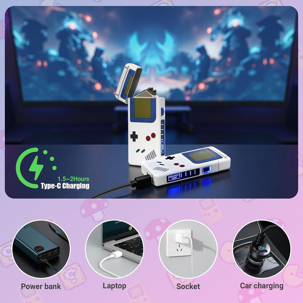 Electric Lighter, Cool Rechargeable Plasma Arc Lighter, Men's Gifts