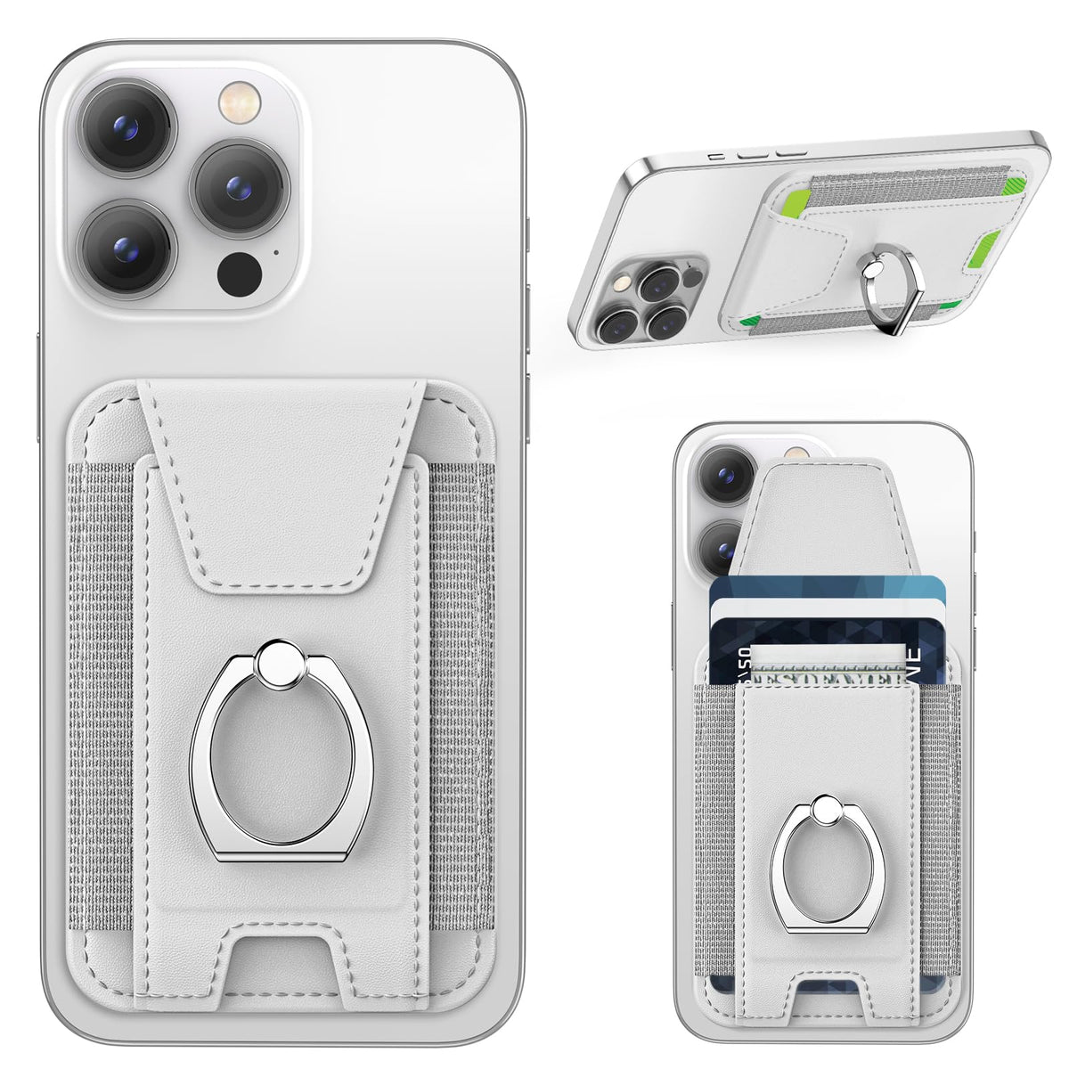 for Magsafe Wallet with Grip, 6-Card Holder; Stronger Magnetic Phone Wallet