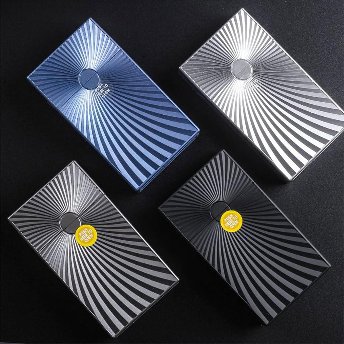 Cigarette Case Box 100mm Cigarettes 100’s Size Women and Men Perfect Roll Your Own Regular Cigs (2 Boxes (Pale Blue+Light Silver, 100mm)