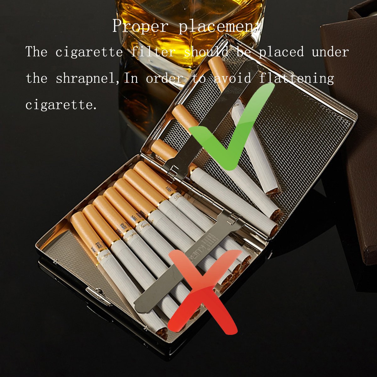 High-Grade Stainless Steel Cigarette Case, Nickel Plating Wire Drawing