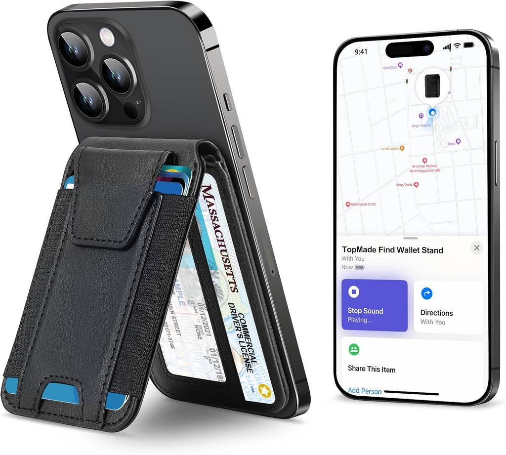for MagSafe Wallet Works with Apple Find My, Strongest Magnetic Wallet
