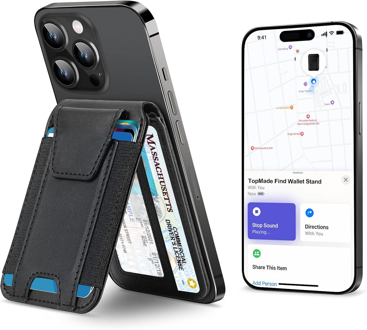 for MagSafe Wallet Works with Apple Find My, Strongest Magnetic Wallet