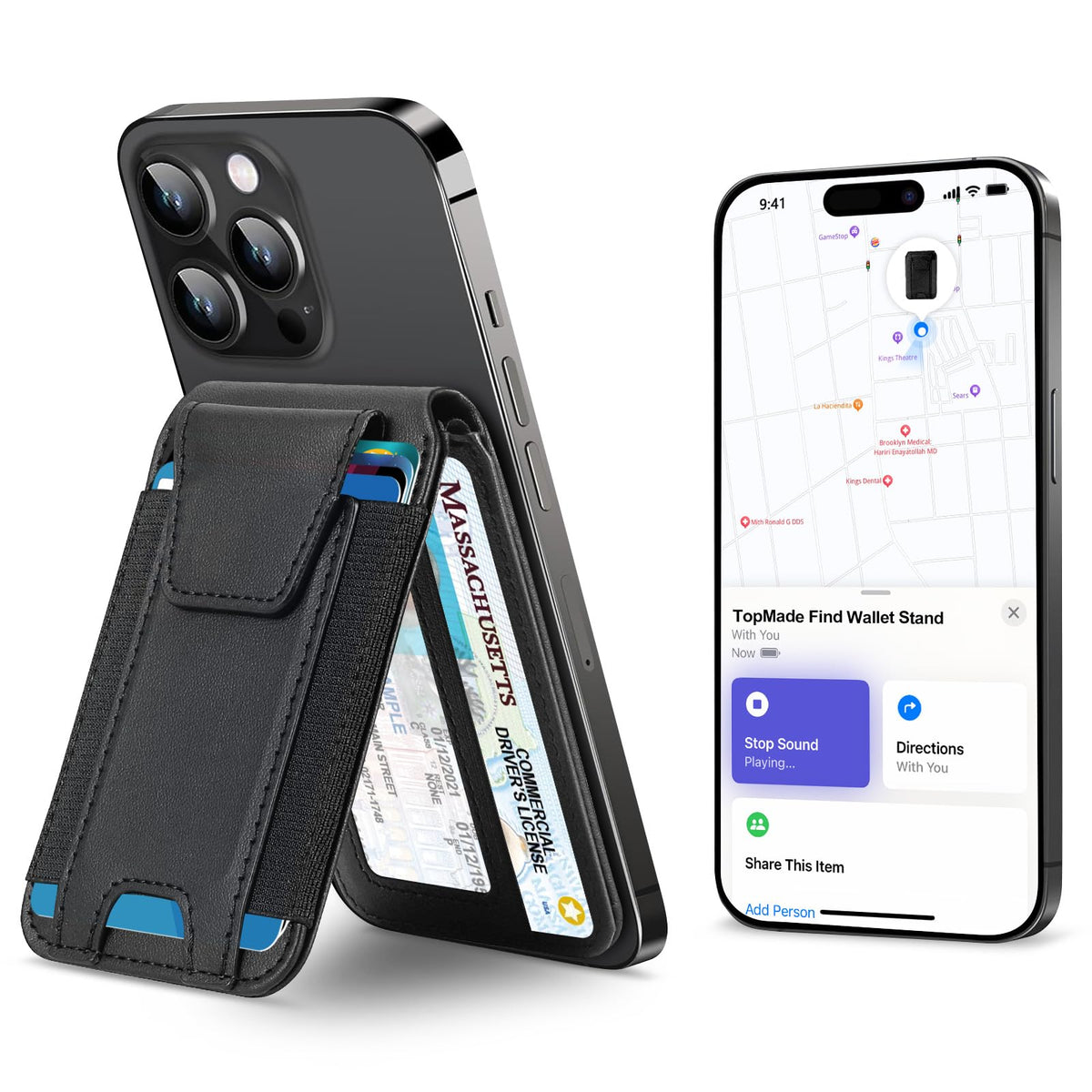 for MagSafe Wallet Works with Apple Find My, Strongest Magnetic Wallet
