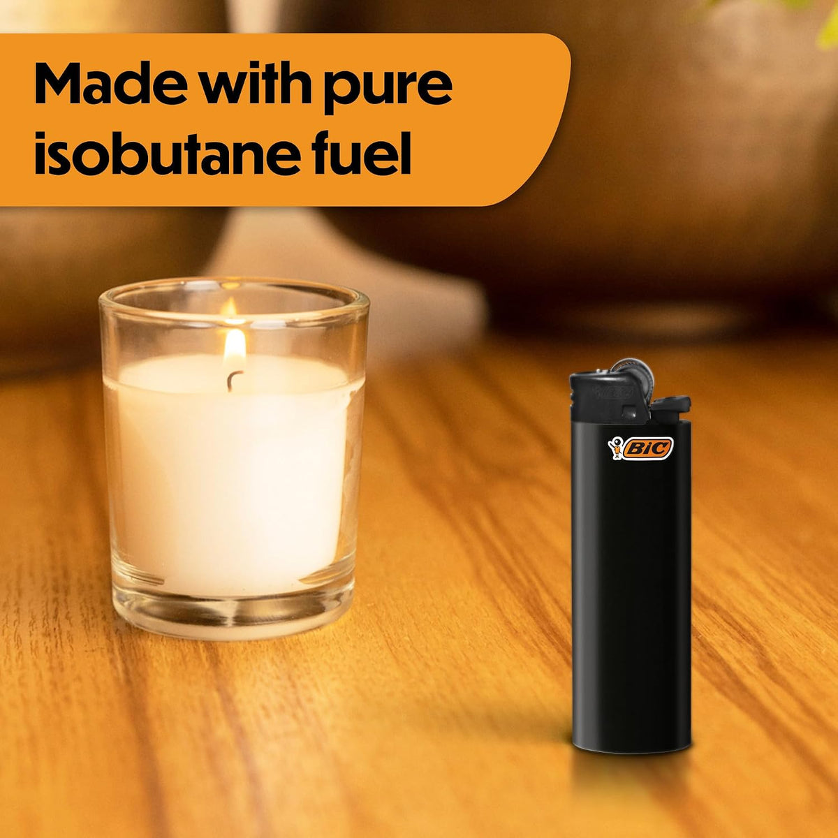 BIC Maxi Pocket Lighters, Reliable 8-Pack, Long-Lasting, All-Black