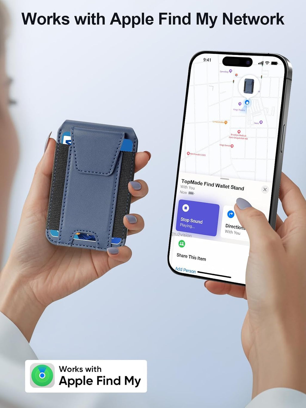 for MagSafe Wallet Works with Apple Find My, Strongest Magnetic Wallet