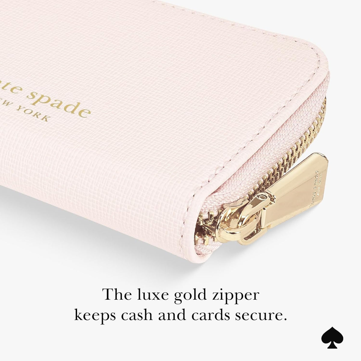kate spade new york Devin Zip Magnetic Card Holder/Wallet - Chalk Pink