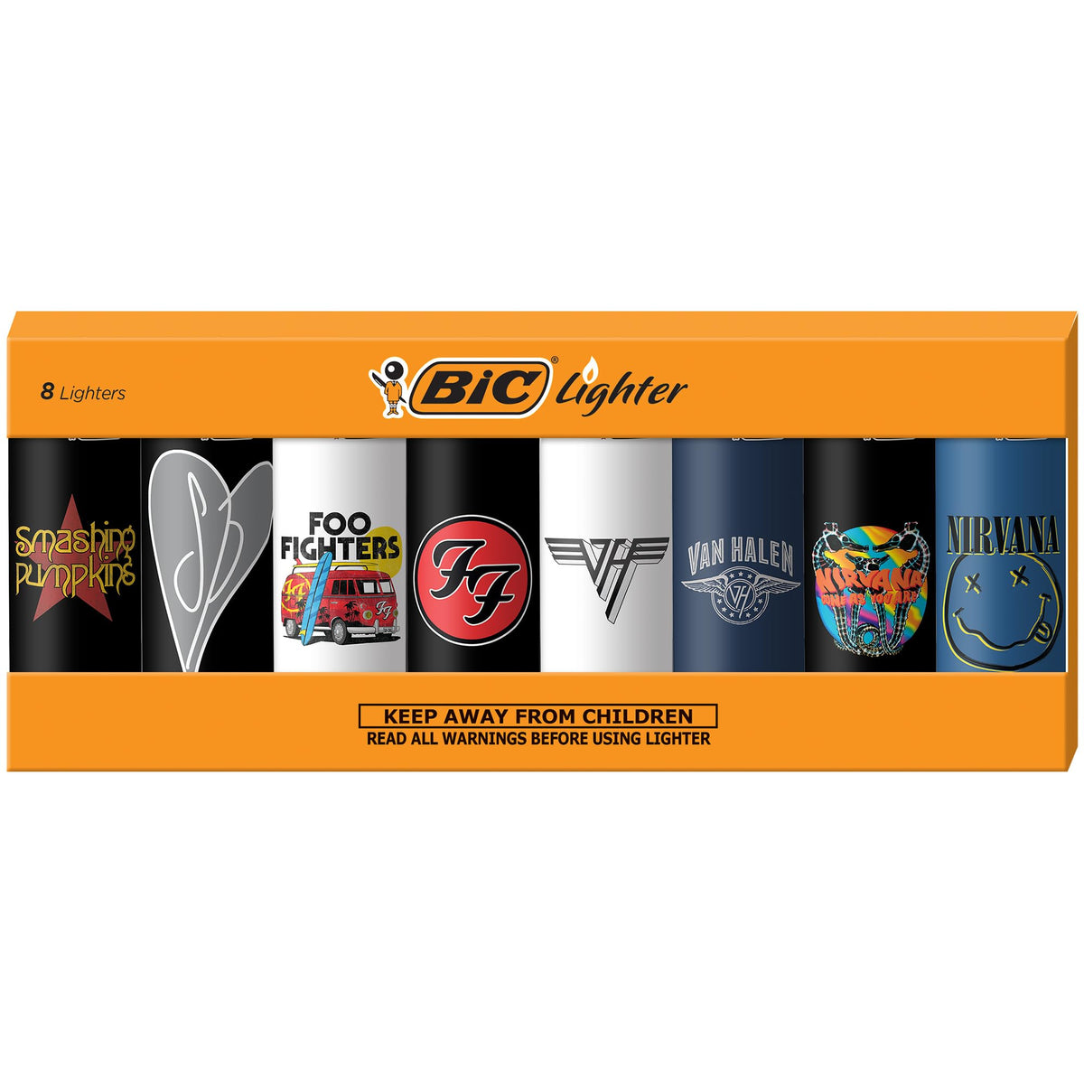 BIC Maxi Pocket Lighter, Neon Series, 8 Count Pack for Candles, Firepits