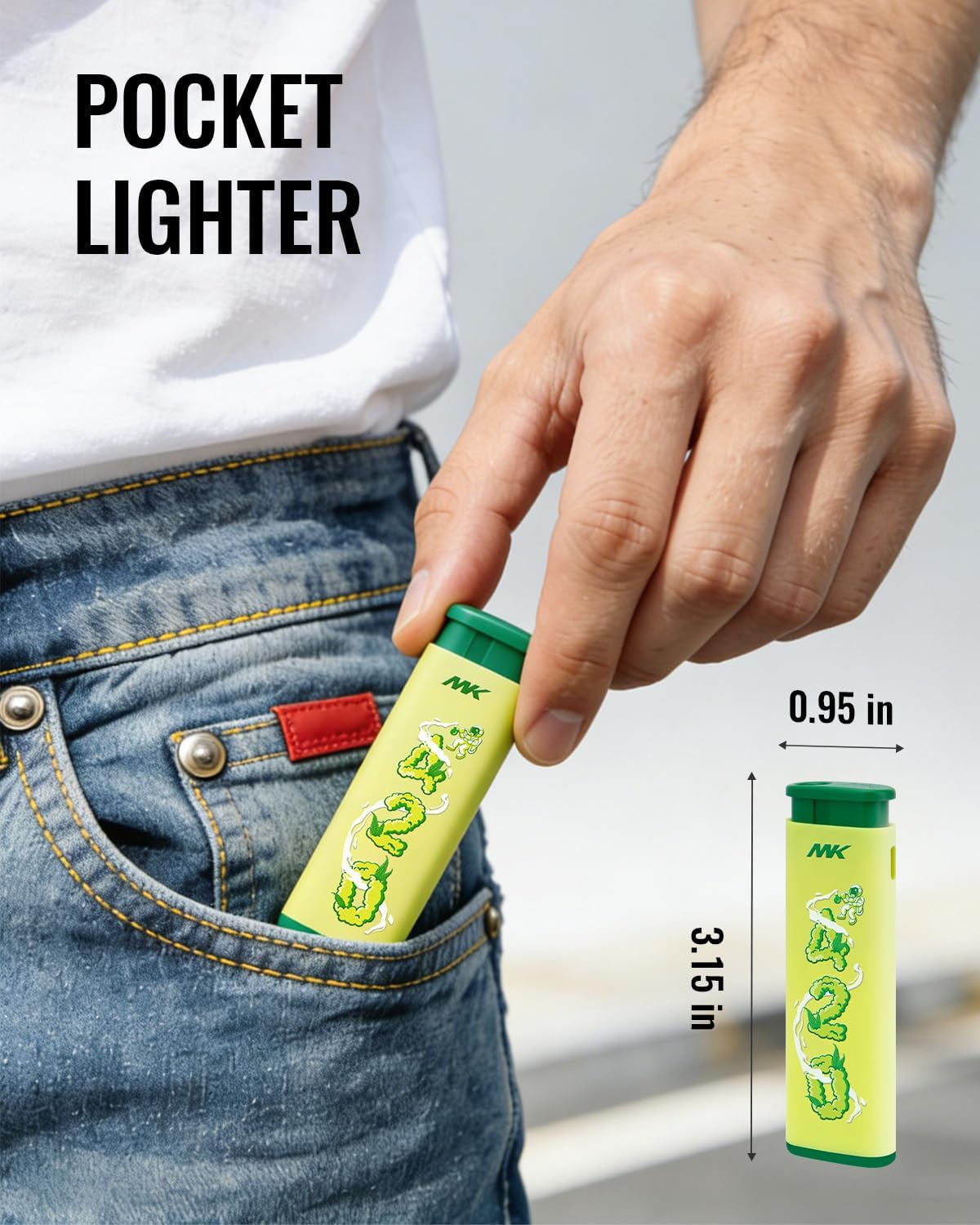 MK Wind Proof Jet Flame Lighters, 5PCS Striking Design, Ideal as Lighters for BBQ, Camping, Outdoor use, utane Refillable Wind-Resistant Flame,(Connection-5PC)