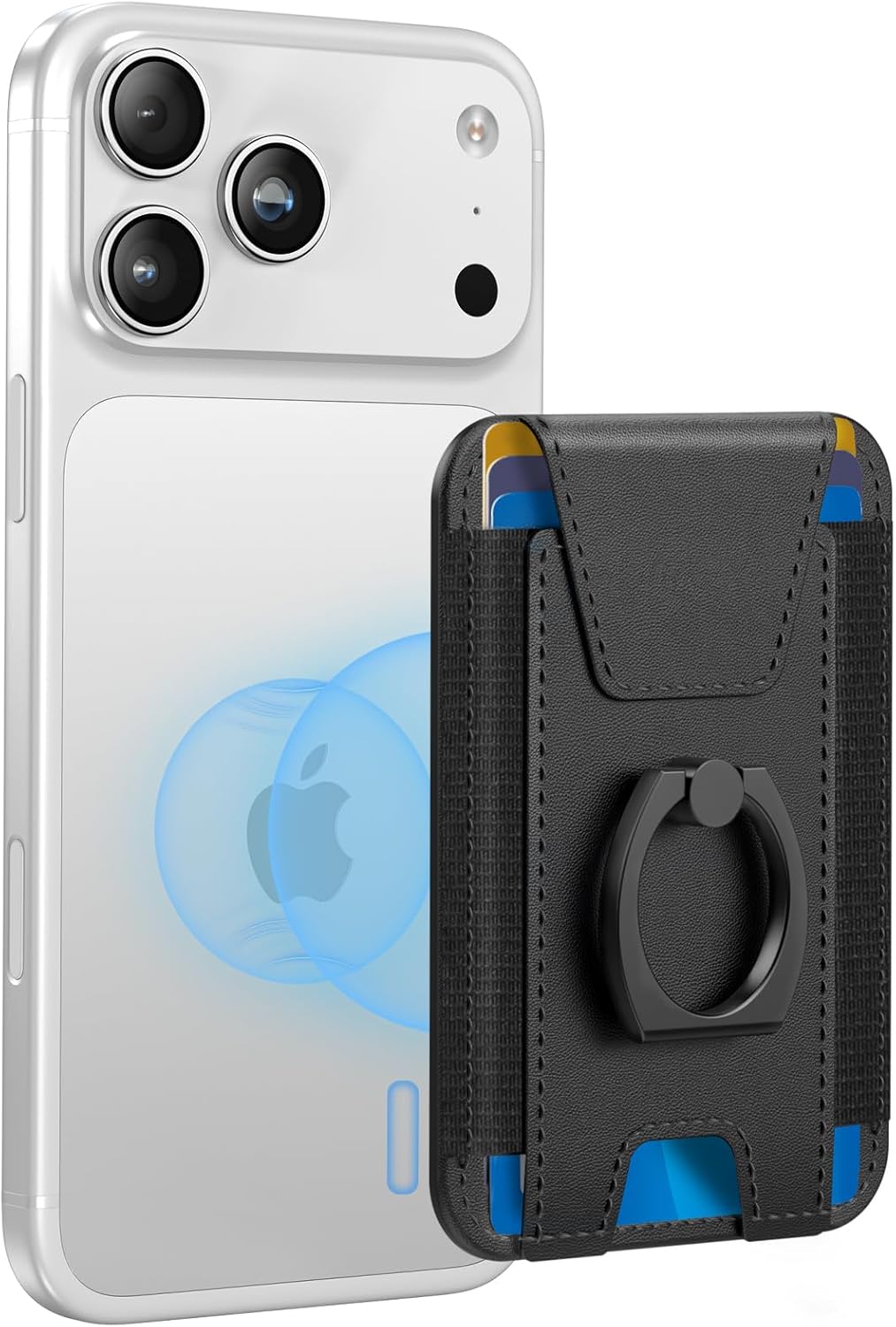 for Magsafe Wallet with Grip, 6-Card Holder; Stronger Magnetic Phone Wallet