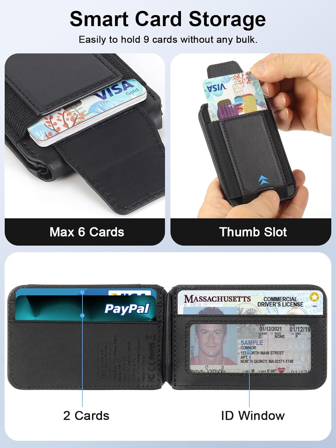 for MagSafe Wallet Works with Apple Find My, Strongest Magnetic Wallet