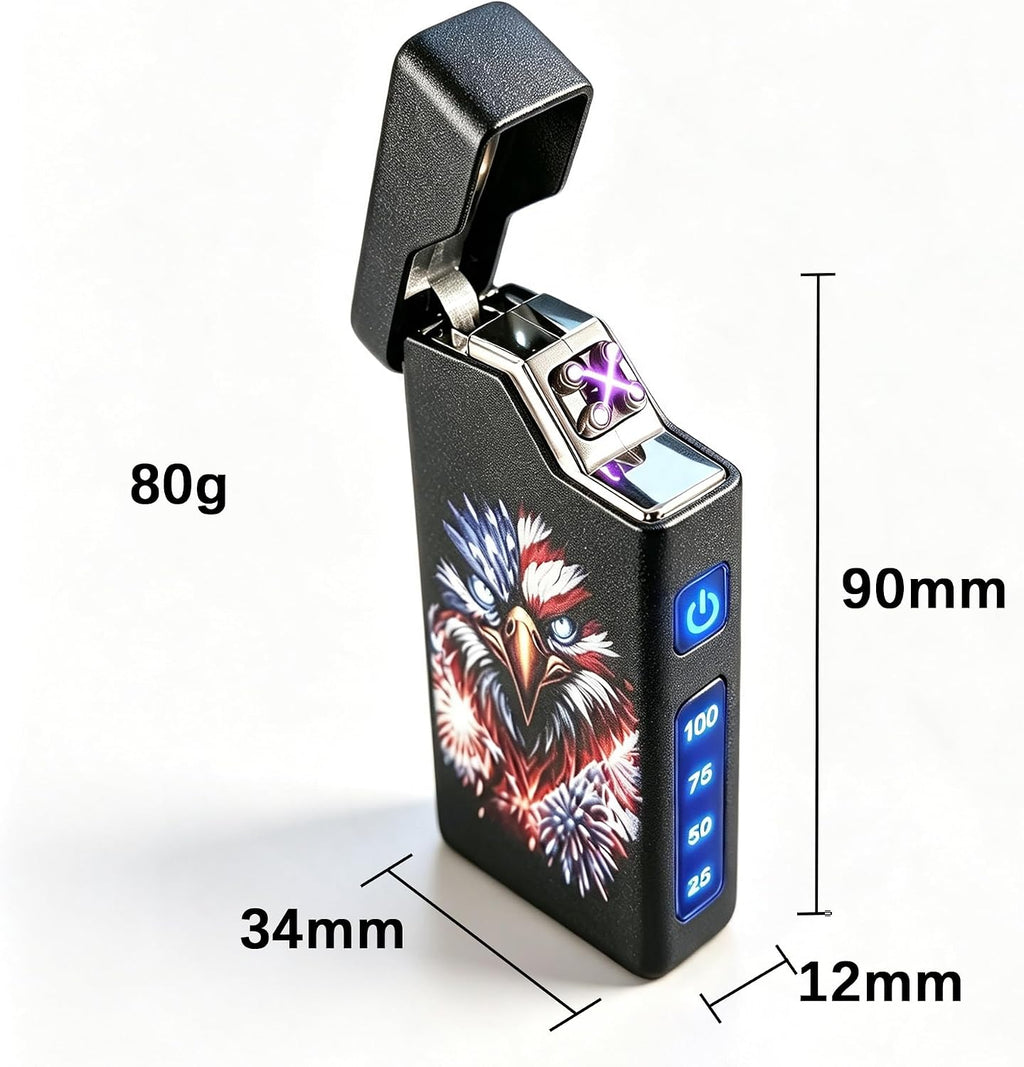 Personalized Photo Plasma Arc Lighter Flameless Windproof Electric Lighters
