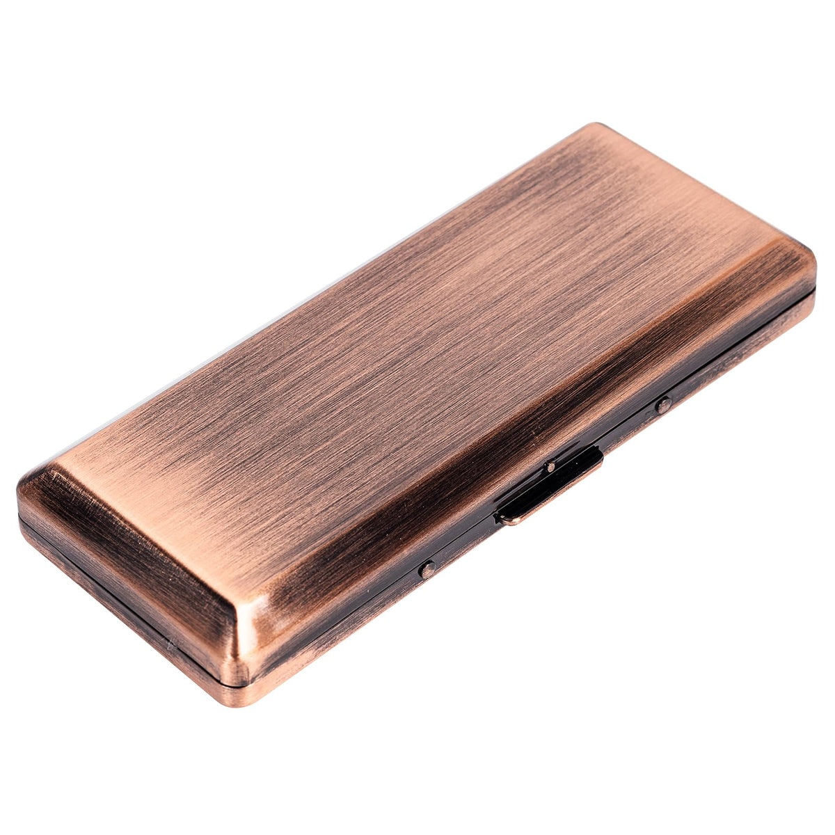 Stylish Design Retro Metal Cigarette Case -Double Sided Spring Clip Open Cigarette,Pocket Holder Credit Card Holder Protective Security Wallet for Men and Women,Holds 18-20 100mm (Vine Bronze)