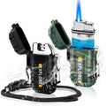 Electric Plasma Lighter, Torch Lighter, 2 Pack Outdoor Waterproof Matches